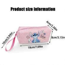 1pc Disney Stitch Cosmetic Bag - Lightweight Multifunctional Zipper Makeup Pouch, Cute Cartoon Disney Design, Large Capacity Handbag Organizer, Makeup Travel Toiletry Bag, Suitable For Women - Multicolor - View 9