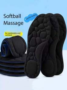 1 Pair Of Black Memory Foam Insoles, Suitable For High Heels, Sports Shoes, Leather Shoes, Suitable For Outdoor Leisure And Winter Wear. - Black - View 2