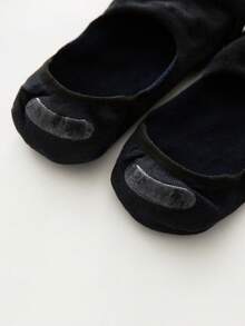 1 Pair/5 Pairs Men's Comfortable Casual Low-Cut Thin Heel Grip Solid Color Invisible Socks, Suitable For Outdoor Activities - Multicolor - View 4