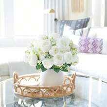 1pc/80stems Romantic Silk Peony Hydrangea Bouquet Artificial Flowers, Plastic Flower Arrangement For Wedding/Home/Bedroom/Living Room/Dining Table Decor, Bridal Bouquet, Mother's Day - White - View 4