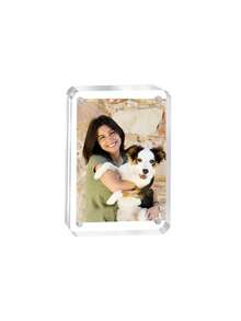 20% Thicker Acrylic Photo Frame, Frameless Transparent Photo Frame, Double-Sided Magnetic Acrylic Photo Frame, Freestanding Desktop Display Stand - Clear - View 7