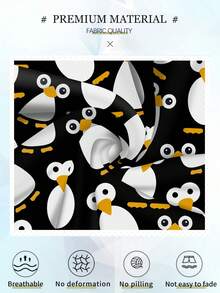 1 包新奇男士短裤，可爱企鹅图案印花男士平角内裤，俏皮动物图案印花男士短裤，针织面料，透气吸汗，柔软亲肤，俏皮可爱，适合休闲居家穿着的男士平角内裤。 - 彩色 - 查看 7