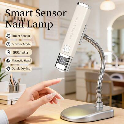 1个可充电迷你UV LED美甲灯，适用于凝胶美甲，快速干燥美甲固化灯，UV LED凝胶指甲油烘干机，美甲工具，可充电沙龙设备