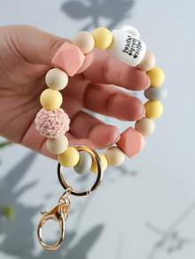 1个马卡龙撞色咖啡杯钥匙扣吊坠，咖啡杯串珠元素，实用小礼物，适合送给老师 - 彩色 - 查看 7