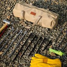 1pc Oxford Cloth Camping Tool Storage Bag – Round Cylinder Organizer For Tent Pegs And Camping Accessories - Multicolor - View 10