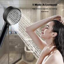 1 Set High Pressure Handheld Shower Head, 5 Adjustable Spray Modes, Shower Hose, Shower Bracket, Bathroom Shower Head, Shower, Bathroom Handheld Shower Head, Bathroom Accessories, Enjoy Luxurious Bathing Experience - Multicolor - View 5