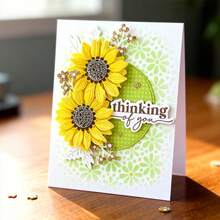 Creative Flower Metal Cutting Dies, DIY Scrapbooking Album And Embossing Stencil, Greeting Card Making Tool, Card Paper Cutting Crafts ,Gift Card Making Template Die Cuts. - Silver - View 2