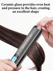 CRASTS 2-In-1 Straightening & Curling Hair Iron, Ceramic Flat Iron For Straightening, Curling, And Bangs, No Damage To Hair - Grey - View 10