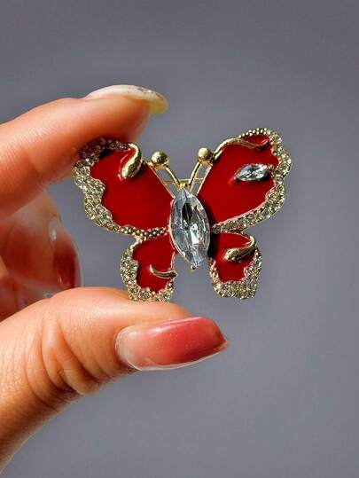 1pc Fashionable Crystal Rhinestone Ballerina Girl Brooch, Suitable For Daily Wear