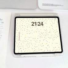 Polka Dot This Minimalist Y-Shaped Folding Acrylic Transparent Crystal Tablet Case Is Compatible With Pad Mini 6/7/9.7/10.2/10.5/10.9/12.9/13/Pro 11 (10th Generation). The Case Supports Multi-Angle Adjustment, Six Stand Placement Options, A Built-In Pen Slot, A Transparent Back Cover, Drop Protection, And Automatic Wake/Sleep Functions. - Multicolor - View 3