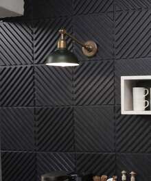 Mas lar 2 M² 8 3D Panels 50x50 Wall 3D Slatted Vertical Panel - Negro - Ver 1