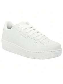 Women's Casual Sneakers, Ideal For The Gym, Flat Sole, Lightweight, Vintage Retro, Comfortable, Versatile Casual Fashion Style. - 白色 - 查看 1
