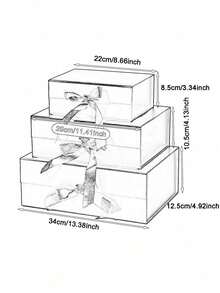 1pc White Foldable Gift Box, Gift Packaging Box, Universal Gift Box For Family And Friends, Holiday Gifts - White - View 2