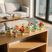 1. Bộ xếp hình hoa nhỏ bằng hạt vi mô, bộ xếp hình hoa nhiều màu sắc tự làm, bó hoa trang trí, thích hợp làm quà tặng sinh nhật, Ngày của Cha, Ngày của Mẹ, Ngày Nhà giáo, các ngày lễ, đám cưới, lễ tốt nghiệp, năm mới, quà Giáng sinh. - Nhiều màu - Xem 3