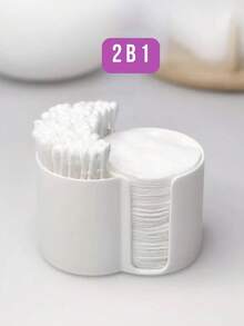 Qtip Dispenser Bathroom Storage Holder Storage Jar, Plastic Acrylic Jar For Ball Pads, Dental Floss Picks, Hair Clips