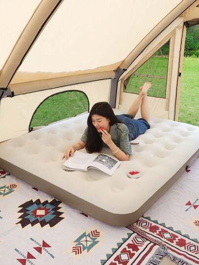 PVC Material Portable Inflatable Air Mattress, Available In Multiple Sizes, Ideal For Hunting, Hiking, Travel, Picnic, Park Strolling, Cycling And Camping