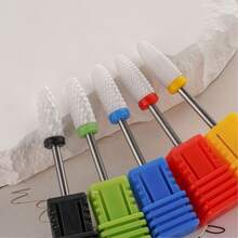 3pcs Ceramic Nail Polish Remover Drill Bits, Replacement Grinding Heads For Manicure & Pedicure - Multicolor - View 6