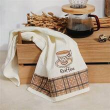 6pcs 25cm*50cm High Quality Waffle Weave Polyester Dish Cloths, Super Absorbent Kitchen Towels, Reusable Cleaning Rags Set For Home And Kitchen - Multicolor - View 3