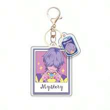 1个双面亚克力动漫人物钥匙扣包挂件金属扣 - 彩色 - 查看 7