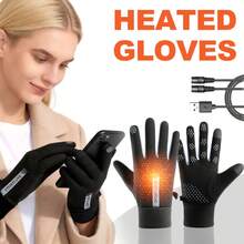 USB-Powered Heated Gloves With Smart 3-Temp Control & Auto Shut-Off - USB-Heated Hand For Weather, USB-Powered Heating ( Not Included), Suitable For Indoor/Outdoor Use, Driving, Commuting,, - Black Heated and Insulated Gloves - 1 Pair - View 10