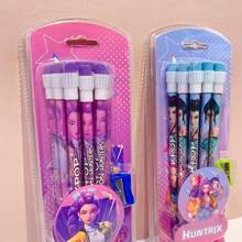 Mattel 一套12支心形铅笔，可爱设计，适合小学生使用。款式随机。是新年、情人节或复活节的理想礼物。 - 彩色 - 查看 3