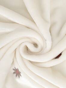 1pc Embroidered Cartoon Baby Warm Blanket, Soft Cozy Infant Swaddle Wrap, Baby Toddler Comforter Quilt, Autumn/Winter - Multicolor - View 3