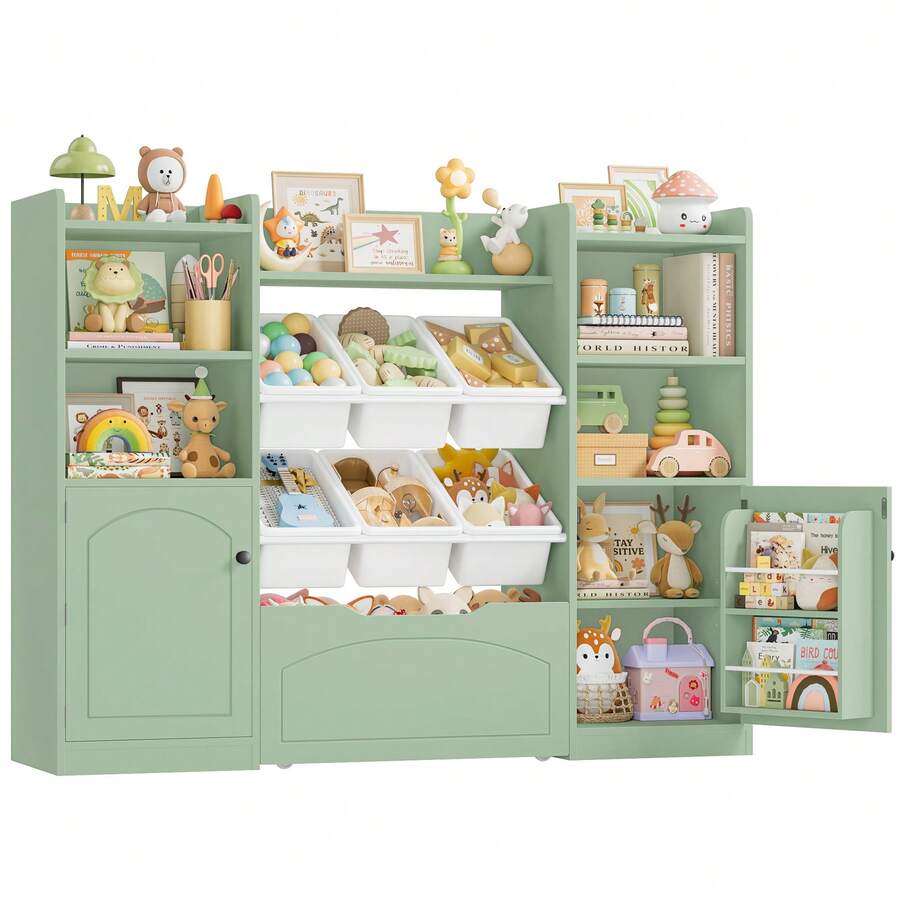 Kids Bookcases, Cabinets & Shelves - màu xanh lá - Xem 1