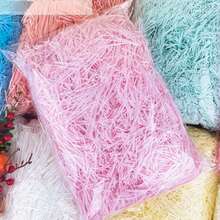 20g/50g Relleno de caja de regalo de papel rafia triturado, decoración de caja de recuerdo de boda con tiras de papel - Rosa - Ver 6