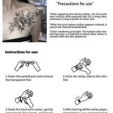 1pc Dark Spider Herbal Spider Temporary Tattoo Sticker, New Technology 7-14 Days Waterproof Temporary Tattoo Sticker, Fashionable Personalized Tattoo Sticker Suitable For People - Nhiều màu - Xem 4