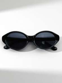 一副女士椭圆形PC个性化Y2K加厚3D眼镜，适合街头时尚 - 彩色 - 查看 4