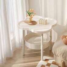 1件创意咖啡桌，现代简约客厅移动储物架，米色沙发边桌，床头柜，转角桌，适合安装在客厅、卧室和阳台上。 - 彩色 - 查看 2