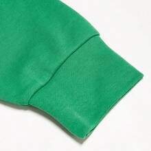 Puma 时尚超大Logo印花男女通用圆领长袖针织卫衣，情侣运动卫衣 - 綠色 - 查看 5