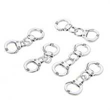 10 Pieces Antique Silver Hollow Chain Handcuff Pendant, Suitable For DIY Jewelry Making Accessories - 銀色 1 - 查看 4