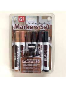 6/13/17 Pcs Furniture Touch Up Kit Markers & Amp Filler Sticks Wood Scratches Restore Scratch Patch Paint Pen Wood Composite Repair Crayon Markers,Free Pencil Sharpener - 13 Pcs/set - View 9
