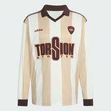 Adidas Originals Men's BRIT HME JERSEY POLO Knit Collared Long Sleeve TKV6875 - Brown - View 2