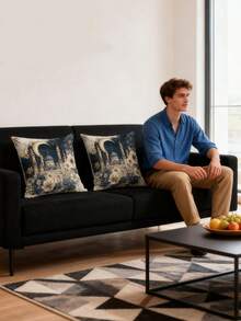 Funda de cojín decorativa para Ramadán, adecuada para sofá, dormitorio, exterior, sin relleno interior, material de felpa corta, funda de cojín decorativa para sofá, sala de estar, dormitorio, coche, oficina, hotel, decoración de habitación - Multicolor - Ver 12