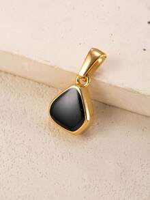 1pc 18K Gold Plated Stainless Steel Teardrop Pendant, Elegant Charm Pendant For DIY Necklace, Earrings, Jewelry Making, Daily Wear, Gift - Trapezoidal Style - View 14