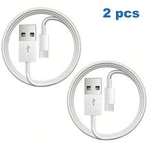1-3pcs USB A To Type-C 3.3Ft/100cm Fast Charging Data Transfer Cable Adapter For IPhone 17 Pro Max/17 Pro/17/Air/16 15 Pro Max Plus/ And Other Devices - White - View 9