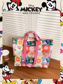 Disney Túi mua sắm dành cho thanh thiếu niên, mẫu mã chính hãng, dung tích lớn, có thể gấp gọn, nhiều màu sắc, kiểu dáng túi sách, túi đeo vai có dây rút, túi xách tay nhẹ - Nhiều mẫu mã để lựa chọn. Hoàn hảo cho sử dụng hàng ngày/mua sắm/quà tặng ngày Valentine. - DHF52004-MF - Xem 9