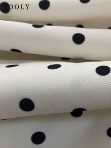 Đầm Yooly 2026 mùa hè kiểu Pháp thanh lịch, thích hợp đi làm, phong cách bohemian, chấm bi, dáng dài ngang gối, ôm eo, có khóa kéo. - Rượu sâm banh - Xem 5