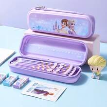 Disney 迪士尼学生文具盒，大容量高品质可爱铅笔盒，简约设计，防刮耐磨，多功能铅笔收纳袋 - 單件 - 查看 5