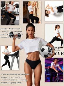 8 chiếc quần lót dây G-string cạp cao không đường may dành cho nữ, đồ lót gợi cảm cho phái nữ - Nhiều màu - Xem 2