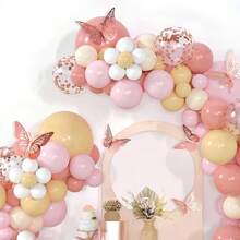 36片3D蝴蝶墙贴，3种尺寸，蝴蝶装饰，适用于派对、礼物、花束、蛋糕装饰、插花、房间装饰（粉色，H型胶随机） - 粉色 - 查看 4