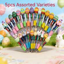 5/10 Easter Pencil Rabbits | Student Rewards, Classroom Rewards, Eggshell Party Gifts, Random Design, Silicone Material - Multicolor - View 11