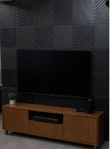 Mas lar 2 M² 8 3D Panels 50x50 Wall 3D Slatted Vertical Panel - Negro - Ver 7