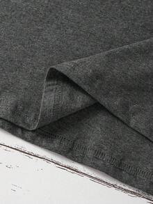 Y2K K-POP T恤，女士夏季上衣，度假，女士T恤，夏季，沙滩，女士休闲衬衫，Y2K露脐上衣夏季款，女士休闲圆领短袖T恤 - 深灰色 - 查看 4