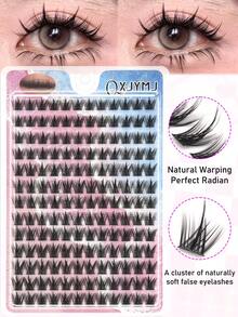 156 PCS Black Anime-Style False Eyelashes, C-Curl, Natural And Charming Design, Reusable, Suitable For Beginners, Lash Clusters, Single Lashes, Eyelashes, False Eyelashes - C - 查看 7