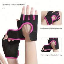 1 Pair Unisex Breathable Fitness Workout Gloves, Suitable For Basketball, Dumbbell, Weightlifting Training, Pull-Up Bar, Cycling, Half Finger Anti-Slip Sports Gloves, Women Gym Gloves, Fitness Accessories, Workout, Gym, Home Exercise, Women Fitness Gloves, Boxing Gloves, Gym Gloves, Men Fitness Gloves