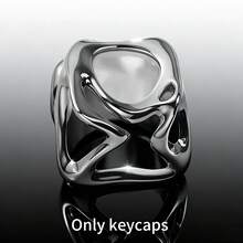 1个液态金属电镀键帽，电镀工艺，交叉界面，ABS材质 - 銀色 - 查看 6