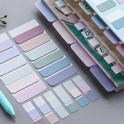 60/120/240pcs, Colorful Sticky Notes Index Tabs, Self-Adhesive Labels, Writable And Reusable File Labels, Colorful Reading Tabs, Suitable For Binder, Books, Paper, Notes, Folders, Etc